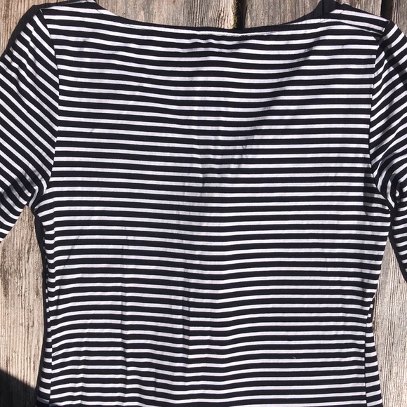 White House Black Market Striped Blouse sz S - Picture 8 of 12